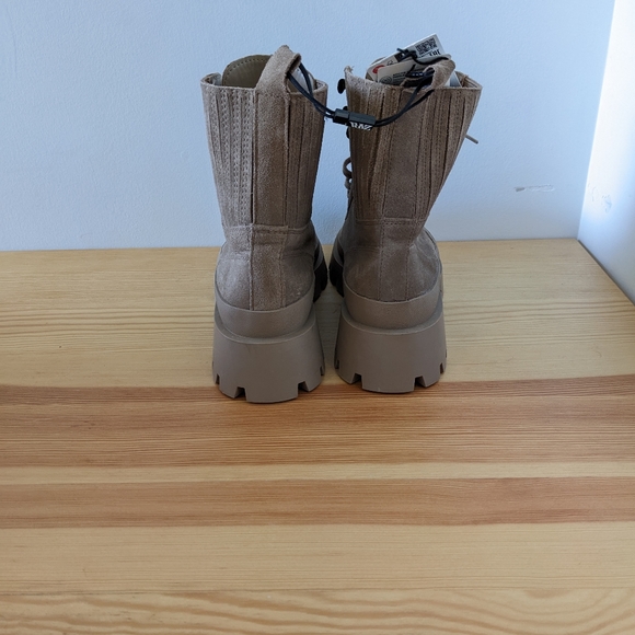 Zara Suede Leather Combat Boots - Picture 6 of 6